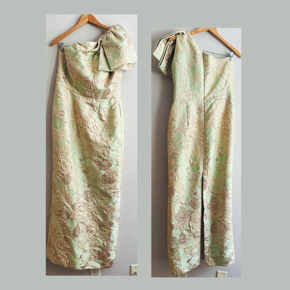 Frascara 4440 Spring 2023 Jacquard Column Fitted Evening Dress Couture Wedding - Picture 4 of 11